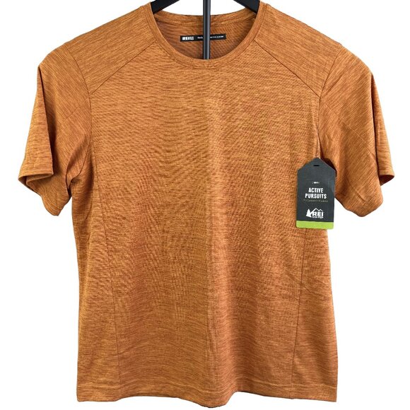 NWT REI Active Pursuits Performance Tee M – Rust Orange Moisture‑Wicking Shirt - Picture 1 of 10